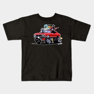 JUST IDLIN 68 Chevelle Red Kids T-Shirt